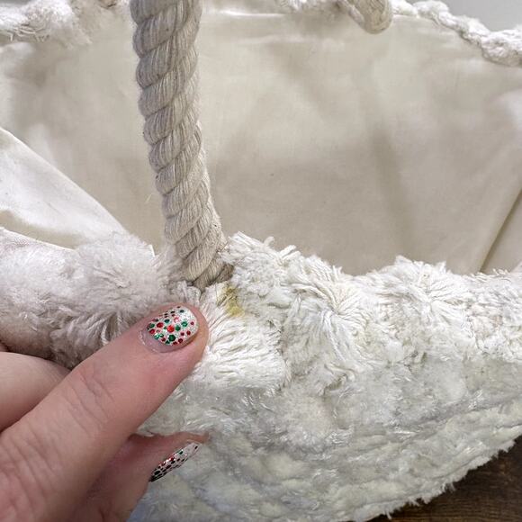 Hen Egg Gathering Basket Macrame Chicken Handmade Farmhouse Decor Rustic Large - Picture 10 of 16